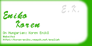 eniko koren business card